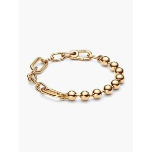 NEW PANDORA me metal bead & link chain bracelet in gold